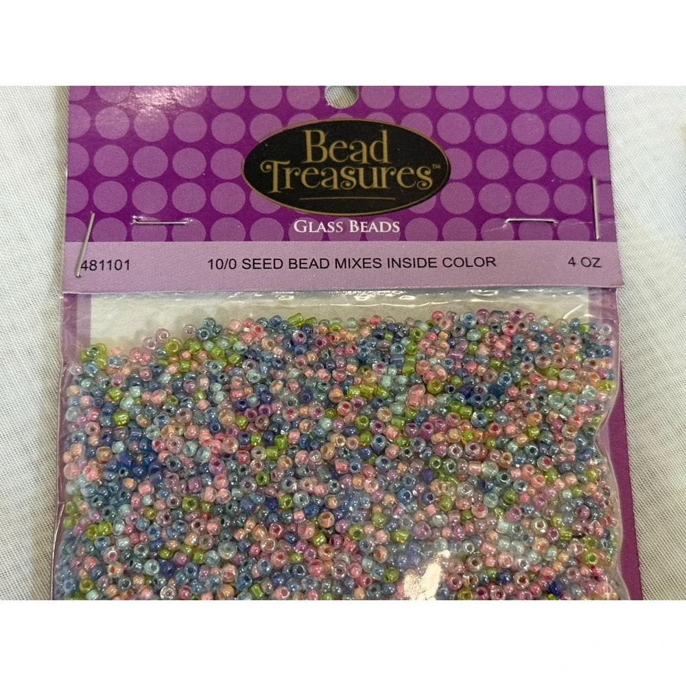 New + VTG Lot of 5 Items Jewelry Making Glass Beads Metal Acrylic